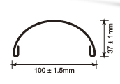 Fender Set 26  100 mm Black with stays, long