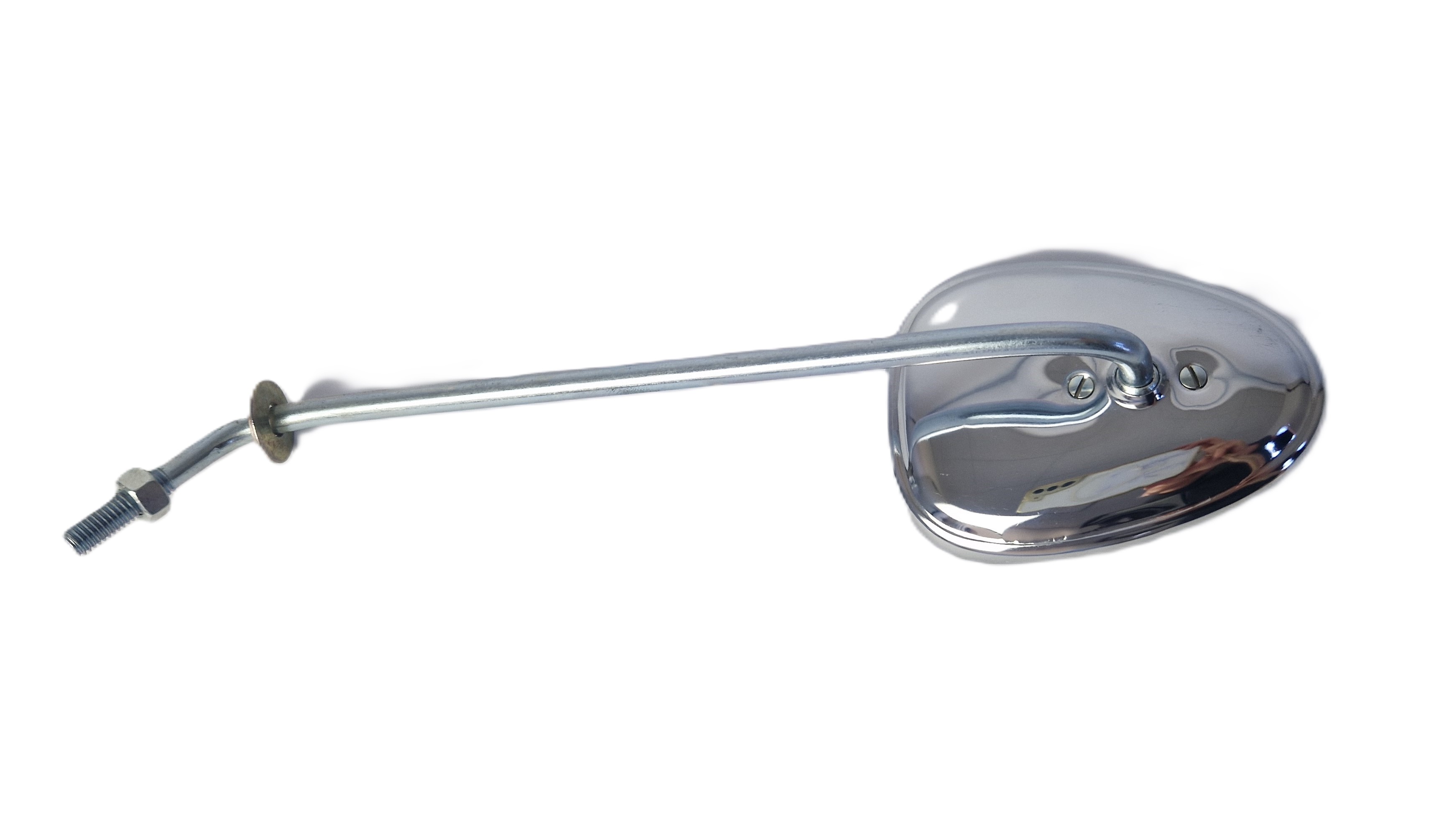 Vintage motorcycle/bicycle rearview mirror, oval with attractive rim