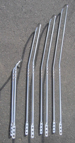 Sissy bar, corto, cromato