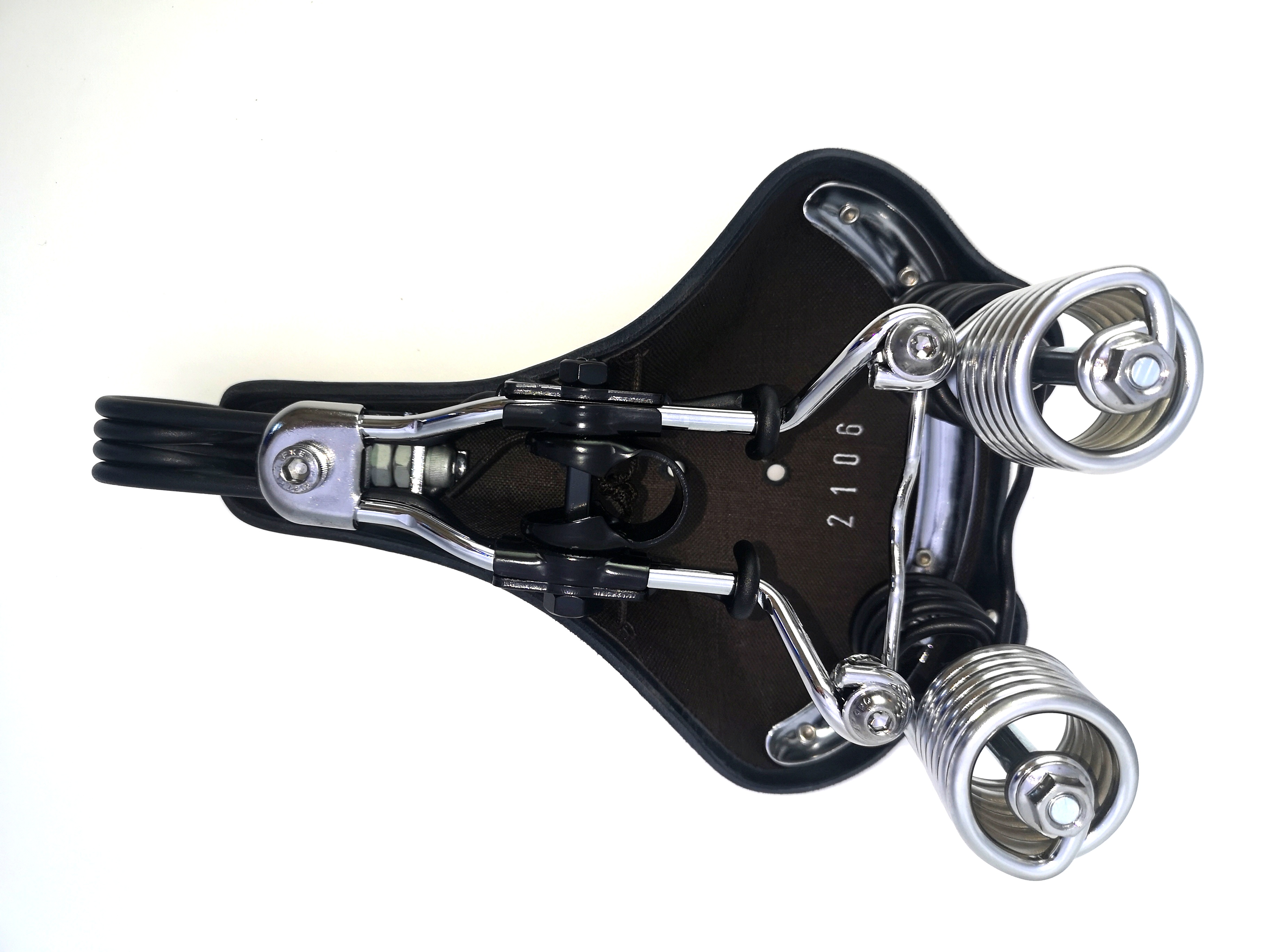 Leather saddle "Urban Exquisit", black