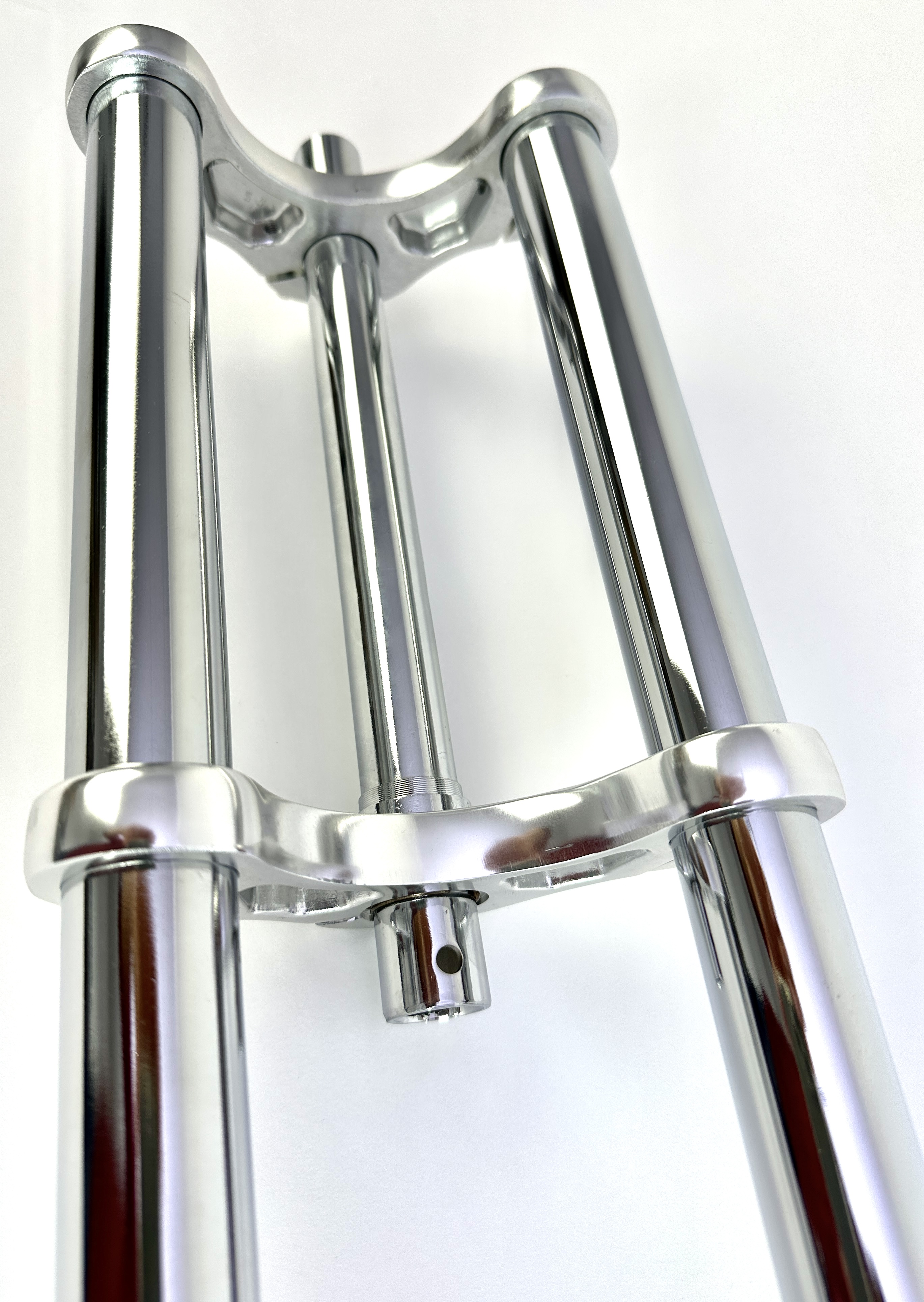 6-Forcella a doppio ponte 800 mm cromata con stelo da 1 pollice